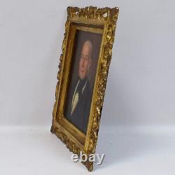 Approximately 1850 Ancient Oil Painting On Canvas Portrait Of Man 53x45 CM