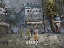 BURNETT, Sacred Heart, oil on canvas, Paris, Caroline Burnett, old painting