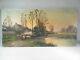 B Langevin Old Table Oil On Web Guardian Of Sunset Sheep