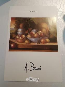 Beautiful And Ancient Oil On Wood, Still Life With Fruits Signed A. Bruni