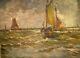 Beautiful And Old Table / Oil On Canvas / Beginning 20th Marinesigne Fr. Genesin
