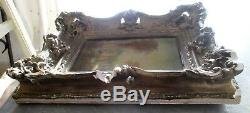 Beautiful Oil On Wood Old Nineteenth Eighteenth Rare Rare Frame Wood Stucco