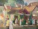 Beautiful Oil Painting On Canvas By René Blanc Wedding Scene 1950 Ancient City Art