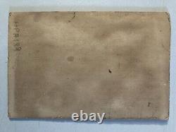 Beautiful Oil Painting on Cardboard 1950 Post-Impressionist Portrait Antique Art