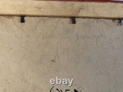 Beautiful Oil Painting on Cardboard Post-Impressionist Village Old Impressionism