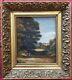 Beautiful Old 19th Century Painting, Signed And Dated. Animated Landscape. Oil On Canvas