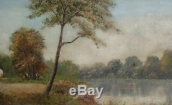 Beautiful Old Oil On Canvas Framed And Signed Alray 1950