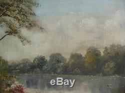 Beautiful Old Oil On Canvas Framed And Signed Alray 1950s