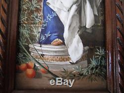 Beautiful Old Painting On Porcelain Nicolo Barabino Virgin Mary Jesus Christ