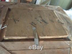 Beautiful Unusual Stove And Nice Old Painting On Wood In Excellent Condition