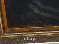 Beautiful antique oil painting on canvas of a woman, signed Emile Auguste Wery