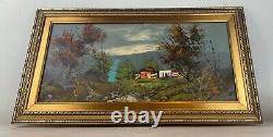 Beautiful oil painting landscape signed Elany from the early 20th century