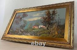 Beautiful oil painting landscape signed Elany from the early 20th century