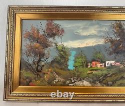 Beautiful oil painting landscape signed Elany from the early 20th century