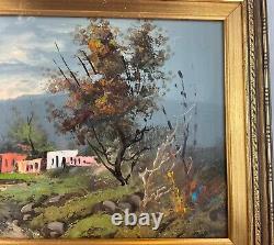 Beautiful oil painting landscape signed Elany from the early 20th century