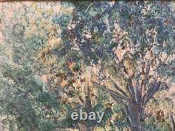 Beautiful oil painting on cardboard 1900 impressionist Impressionism Ancient Art