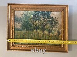 Beautiful oil painting on cardboard 1900 impressionist Impressionism Ancient Art