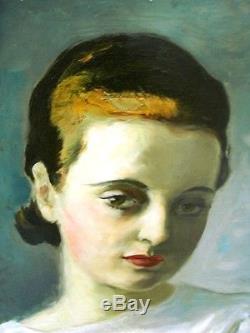 Berthomme Saint-andre Louis (1905-1977) Yvette Old Oil On Canvas 1934