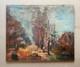 Bustling Street, Oil On Canvas, Signature To Be Identified, Antique Painting, Artwork
