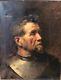 Charles Mezzara Knight In Armor, Oil On Canvas Old Medieval Painting