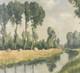 Christian Couillaud (1904-1964) Old Oil On Canvas View Of The Poitevin Marsh