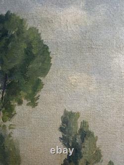 Christian Couillaud (1904-1964) Old oil on canvas view of the Poitevin Marsh