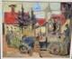 Christian Schmidt. Village Scene / Vintage Car Painting. Oil On Canvas. Signed