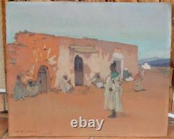 Ex Tableau Oil On Orientalist Panel Signed Jean-desire Bascoules