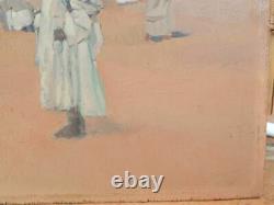 Ex Tableau Oil On Orientalist Panel Signed Jean-desire Bascoules