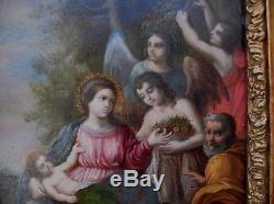 Exceptional Old Painting Oil On Copper Near Francesco Albani Italy 1700