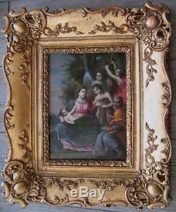 Exceptional Old Painting Oil On Copper Near Francesco Albani Italy 1700