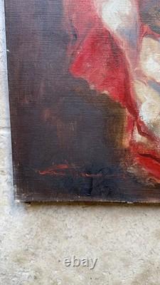 Fernand Van Hamme 1911-1976 Old Painting signed HST Flamenco Dancer Seville