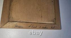 Floral Panel Oil Painting on Wood Miniature Antique JAMAR Signed to Identify
