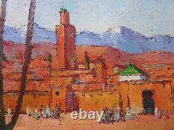 Former Beautiful Orientalist Painting Signed Simon Stockli Algeria, Artist Side