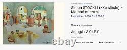 Former Beautiful Orientalist Painting Signed Simon Stockli Algeria, Artist Side