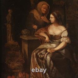 Former Flemish Painting Signed Oil On Mythological Panel 600