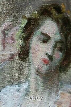 Former Impressionist Painting Oht Young Woman In The Mirror Herman Richir 1866-1942