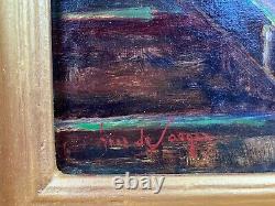 Former Impressionist Painting Signed, Boat Ride On The Marne