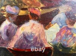 Former Impressionist Painting Signed, Boat Ride On The Marne