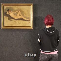 Former Male Nude Portrait Man Painting Oil On Paper Painting 800 Frame