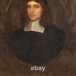 Former Male Portrait Man Painting Oil On Canvas Painting 18th Century