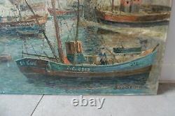 Former Marine Painting By Saudemont Oil On Canvas