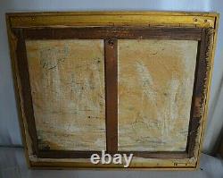 Former Marine Painting Oil On Canvas Galion English Pirate End XIX Start XX Eme
