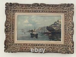 Former Oil On Canvas Painting Signed Guerin (1895) Montparnasse Framework