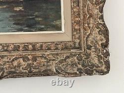 Former Oil On Canvas Painting Signed Guerin (1895) Montparnasse Framework