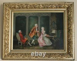 Former Oil On Canvas Table Xixth Signed Mr. Moreau Based On Sevigné