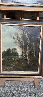 Former Oil Painting On Canvas Barbizon