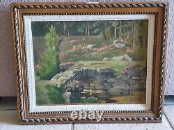 Former Oil Painting On Canvas Marguerite Cogneras Lelegard Xxeme