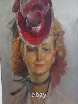 Former Oil Painting On Isrorel Durando Togo Richard Portrait Of Elegant Woman