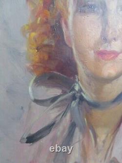 Former Oil Painting On Isrorel Durando Togo Richard Portrait Of Elegant Woman